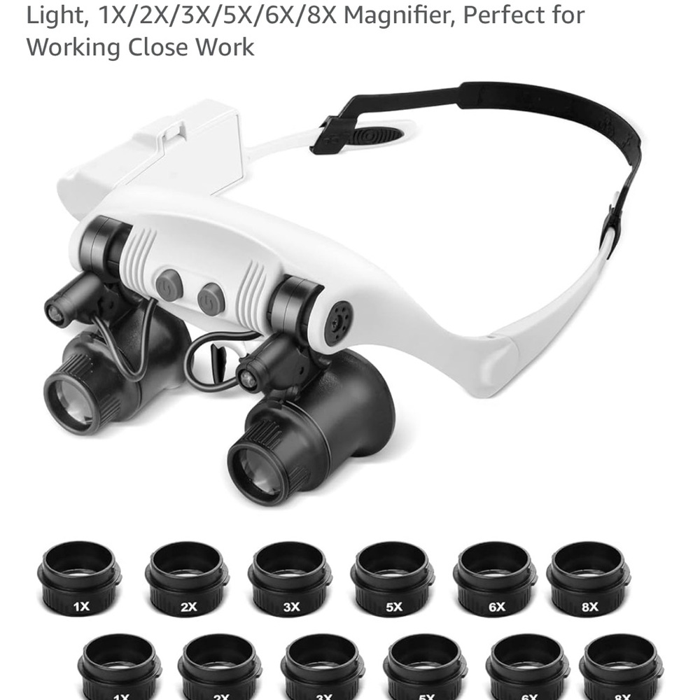 Adjustable Magnifying Headset with Lenses